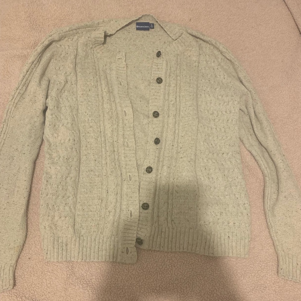 cottage-core knitted sweater. size XL fits small L/M. only worn 3 times.
